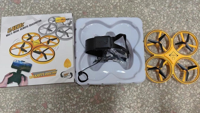 Quadrocopter UFO Induction Flying Saucer with gesture control and LED lights