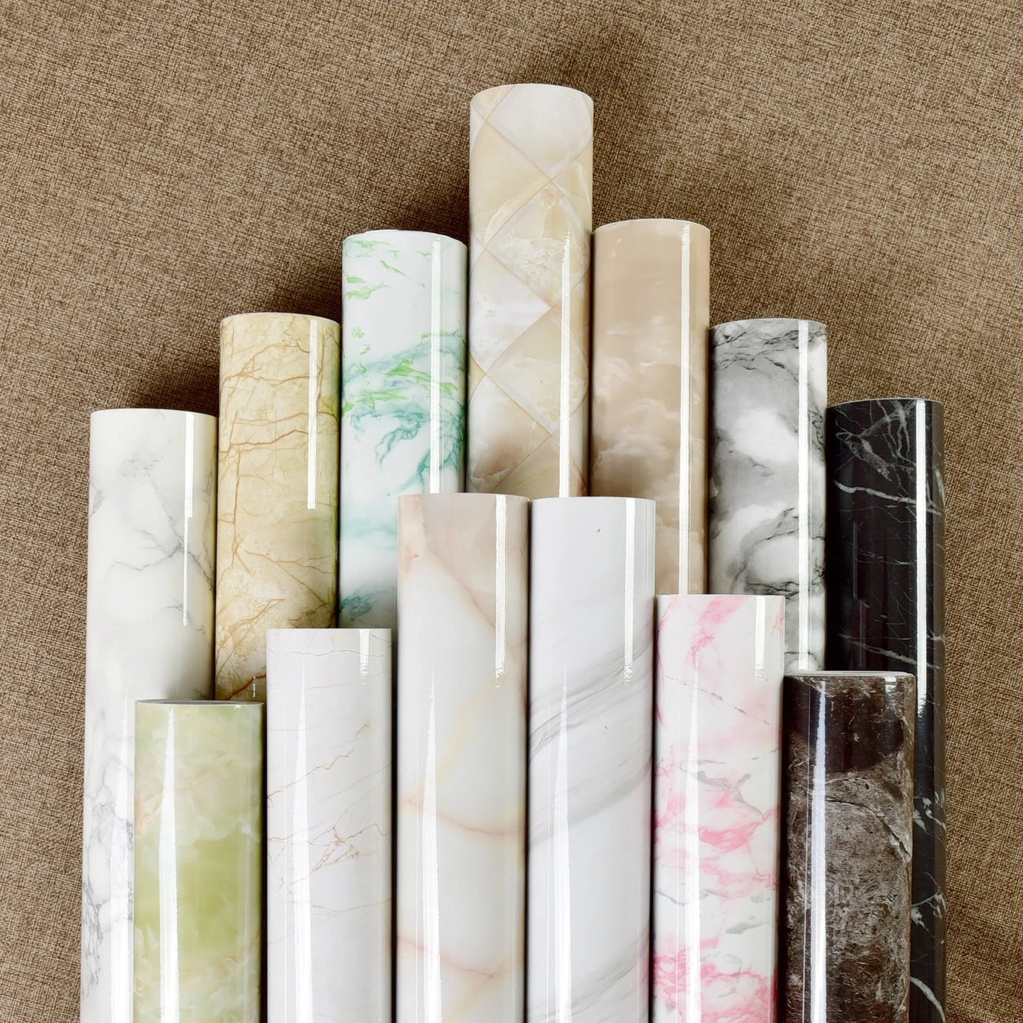 Elegant marble effect wallpaper for kitchen and bathroom renovation