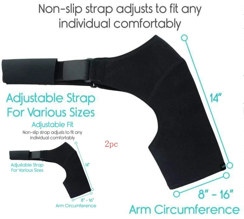 Adjustable neoprene shoulder support brace for dislocation and arthritis pain relief