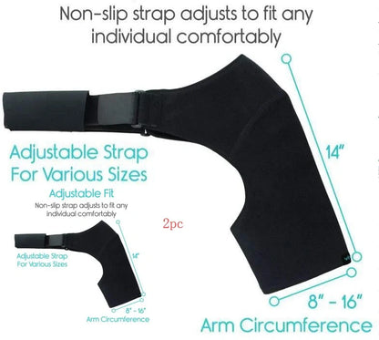 Adjustable neoprene shoulder support brace for dislocation and arthritis pain relief
