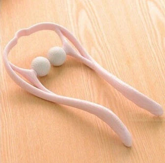 Pressure Point Therapy Neck Massager in pink, blue, and green for neck and shoulder relief