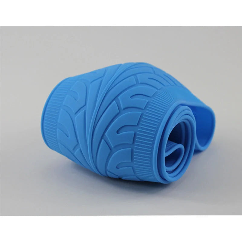 Anjiemei Silicone Steering Wheel Cover in various colours on a car steering wheel