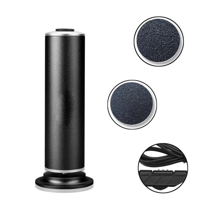 Rechargeable electric pedicure tool for dead skin and callus removal with sandpaper disks