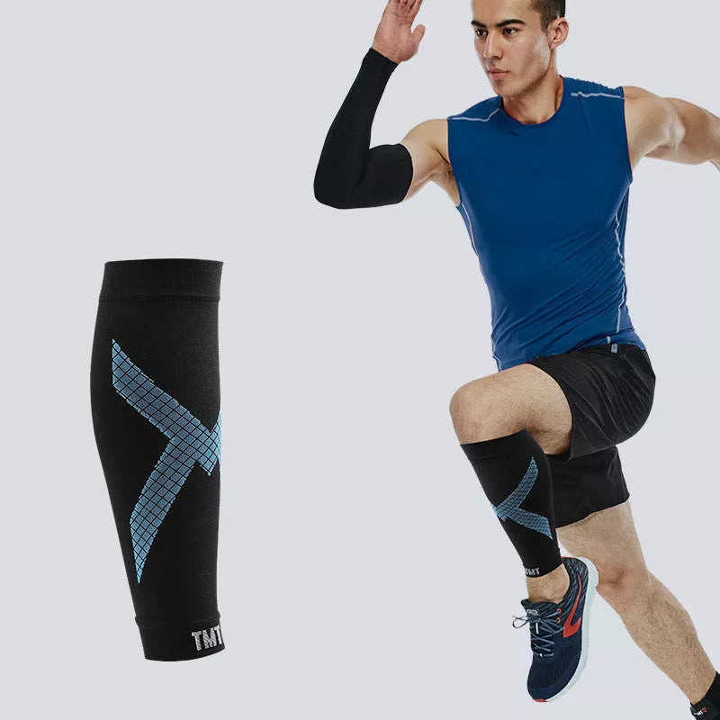 Adjustable sports compression socks in nylon for running, hiking, and cycling