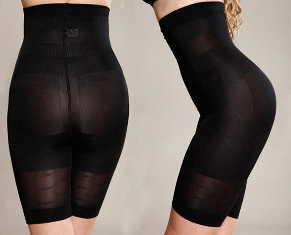 Seamless high waist shapewear short in nude and black for tummy control