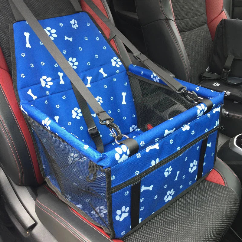 Robust pet car seat cover with double-layer protection, made of high-quality polyester and Oxford cloth for durability and comfort