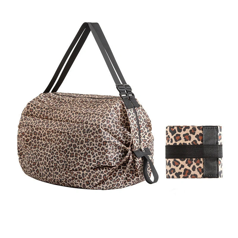Large capacity foldable nylon shopping bag in various colors