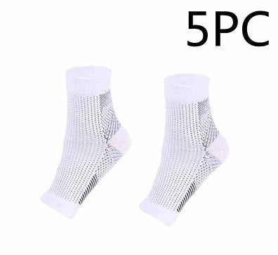 Unisex anti-fatigue compression ankle socks for sports and recovery
