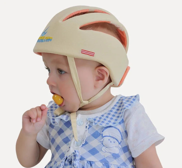 Adjustable baby safety helmet with anti-shock foam for toddlers in various colours