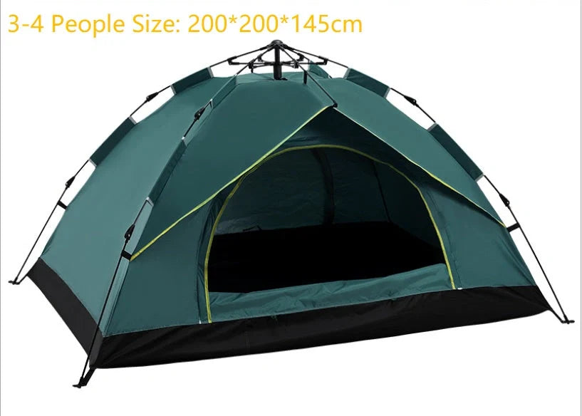 Automatic hexagonal camping tent in various colours with carbon fiber poles