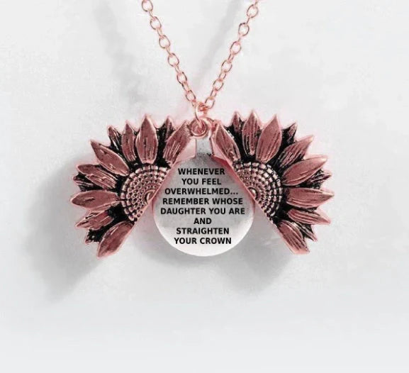 Elegant Sunflower Double-layer Lettering Necklace in various colours