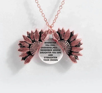 Elegant Sunflower Double-layer Lettering Necklace in various colours