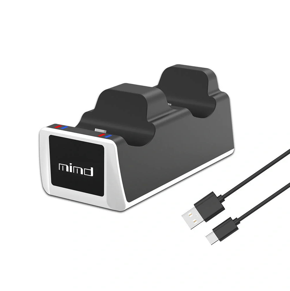 PS5 Wireless Controller Dual Charge Dock in black and white