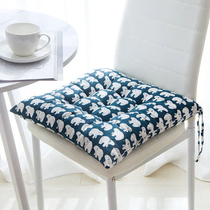 Premium linen and cotton chair cushion in various patterns and designs, offering luxurious comfort and support for your seating needs.