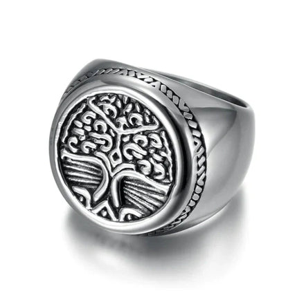 Asgard Crafted Stainless Steel Celtic Tree of Life Ring - An Exquisite Accessory Reflecting British Craftsmanship
