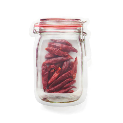 Reusable waterproof sealed snack storage bag with zipper, 1L capacity