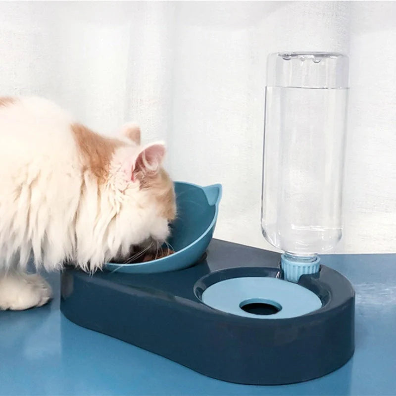 Two-in-One Pet Bowl Water Dispenser in various colours