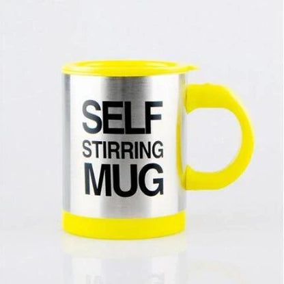 304 stainless steel self-stirring mug with magnetic mixer in various colours