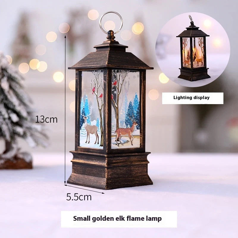 Santa Claus LED night light battery-powered hanging lantern for Christmas decoration