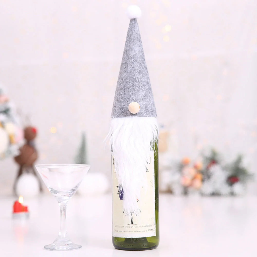 Festive Christmas wine bottle socks in vibrant colours, 14cm x 31cm