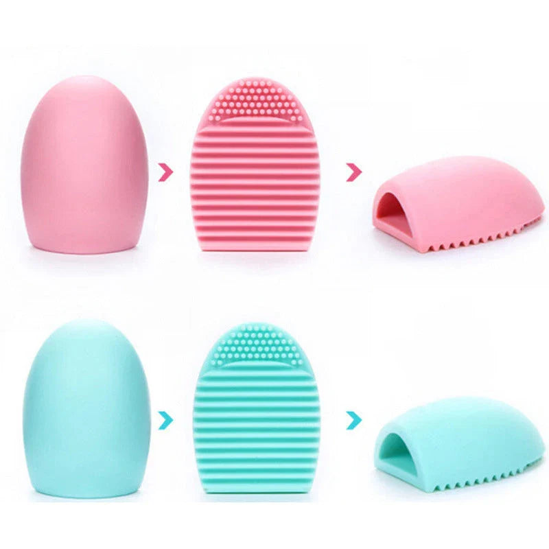Premium silicone makeup brush cleaner in various colors, designed to effectively clean and restore makeup brushes