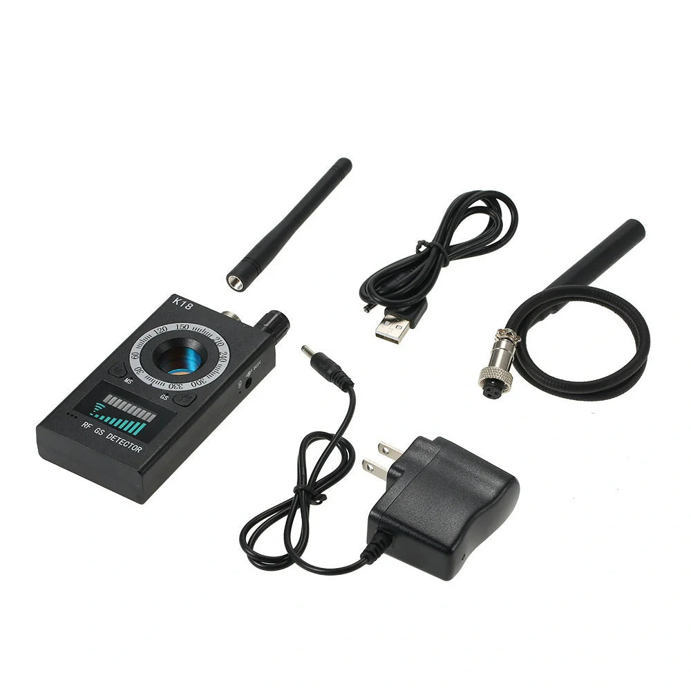 K18 Multi-function Anti Detector Bug Mini Audio SPY-Camera GSM Finder in black