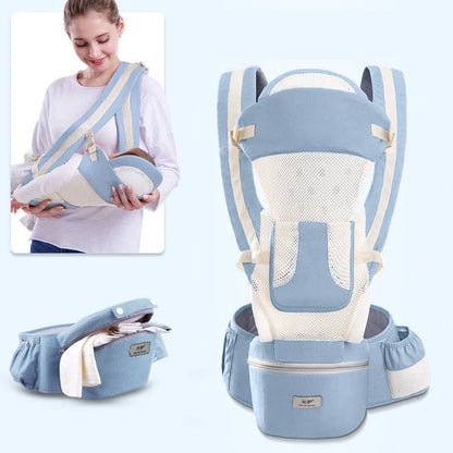 Premium ergonomic baby carrier with versatile 3-in-1 design, suitable for infants and toddlers up to 4 years old