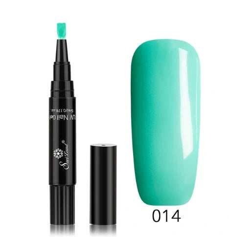 3-in-1 Gel Nail Varnish Pen with Glitter for easy one-step nail art