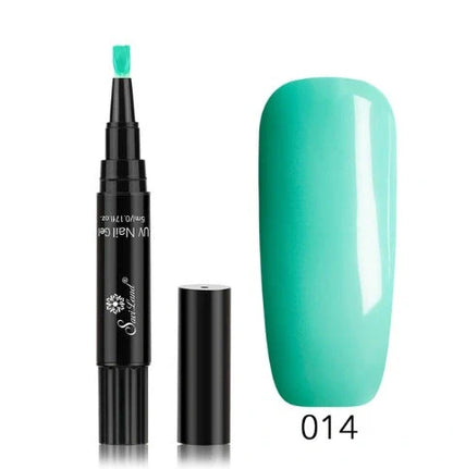 3-in-1 Gel Nail Varnish Pen with Glitter for easy one-step nail art