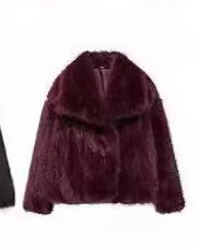 Stylish and cozy plush winter coat for women, available in a variety of trendy colors and sizes