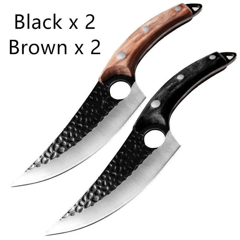 5CrMoV15 high carbon steel butcher knife set for professional meat processing