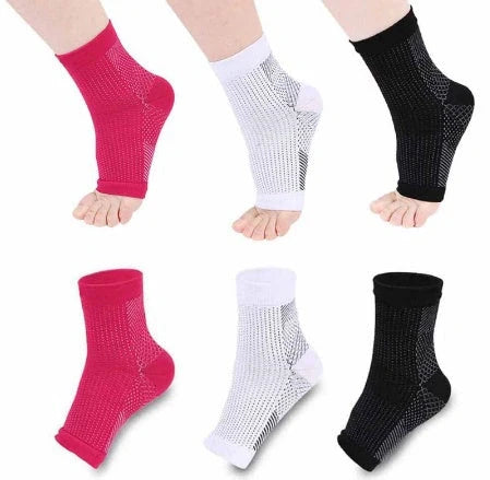 Unisex anti-fatigue compression ankle socks for sports and recovery