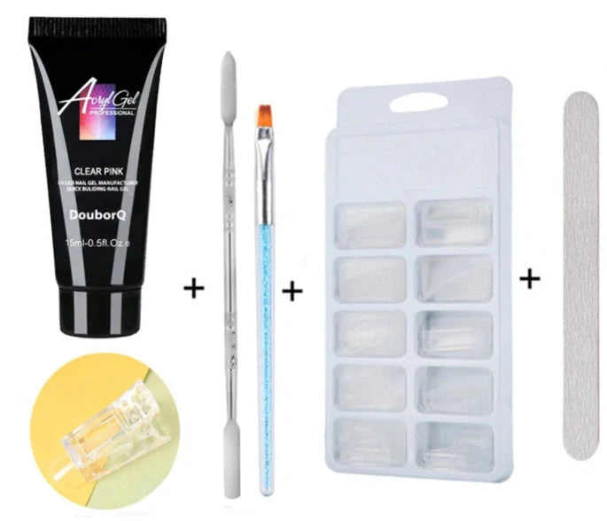 DIY Nail Art Polish Kit with various colours and tools for creative manicures at home