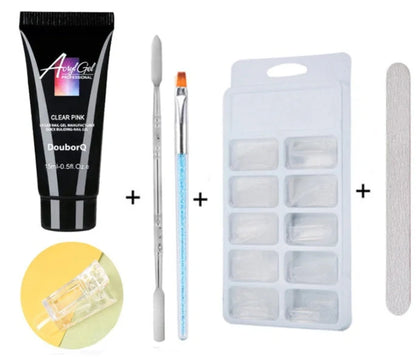 DIY Nail Art Polish Kit with various colours and tools for creative manicures at home