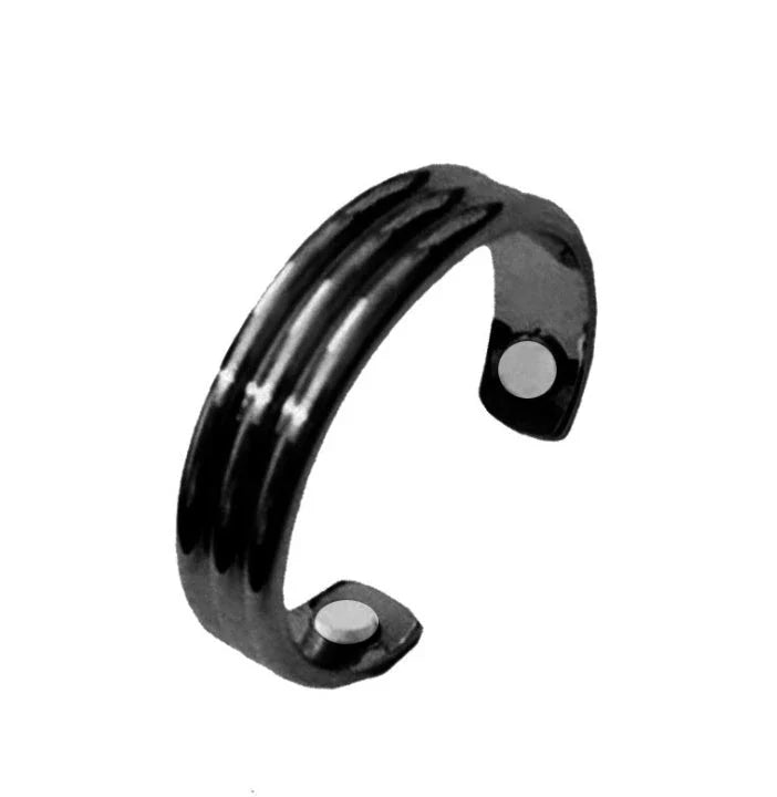 Adjustable Magnetic Therapy Ring in various colors and styles, designed to relieve snoring, improve sleep, and promote lymphatic drainage