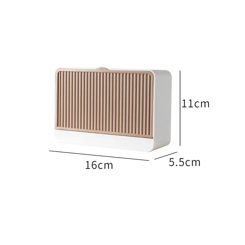 Wall-mounted bathroom storage organizer made of durable iron with compartments for storing bath essentials like sponges, soap, brushes, and towels