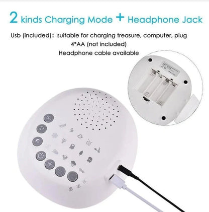 White noise machine for baby sleep with 9 sound options