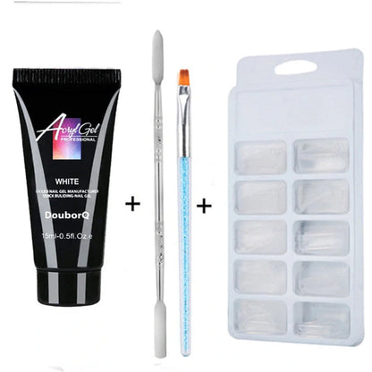 DIY Nail Art Polish Kit with various colours and tools for creative manicures at home