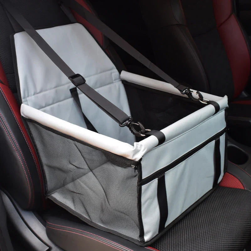 Robust pet car seat cover with double-layer protection, made of high-quality polyester and Oxford cloth for durability and comfort