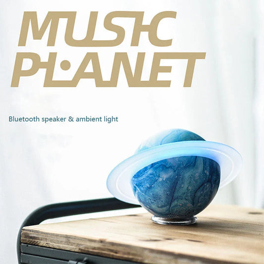 Portable Bluetooth speaker with LED atmosphere light, perfect for outdoor music and entertainment