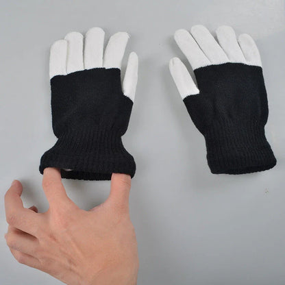 Pair of LED gloves featuring a variety of customizable lighting effects for dance, performance, and nightlife events