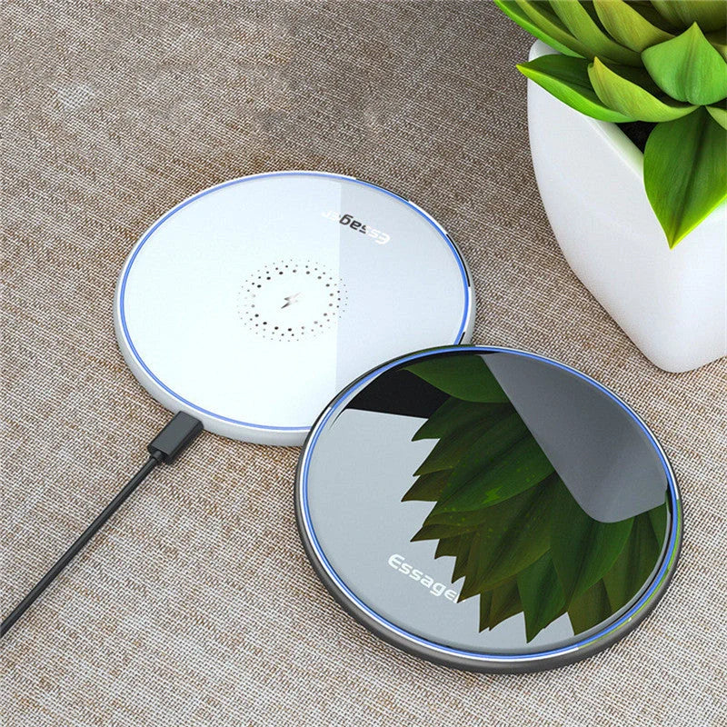 Qi wireless charger for phones and headphones with fast charging up to 15W