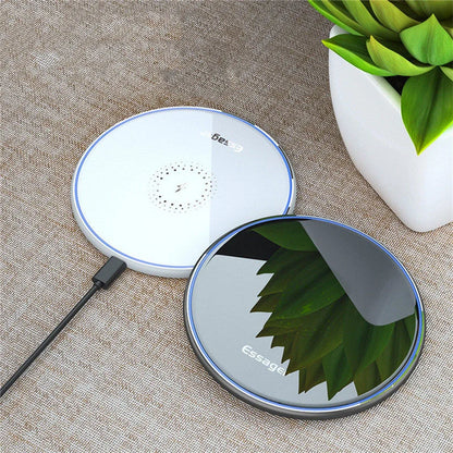 Qi wireless charger for phones and headphones with fast charging up to 15W