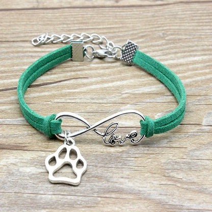 Stylish hand-woven infinity love pet bracelet in various colors for pet owners to express their affection