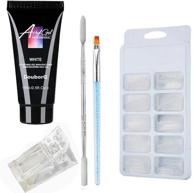 DIY Nail Art Polish Kit with various colours and tools for creative manicures at home