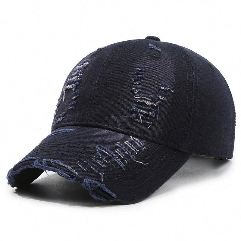 Vintage washed cotton baseball cap for men in various colours