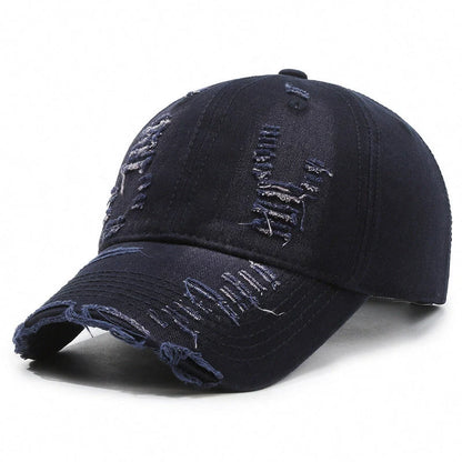 Vintage washed cotton baseball cap for men in various colours