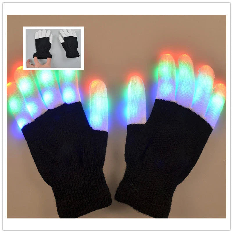 Pair of LED gloves featuring a variety of customizable lighting effects for dance, performance, and nightlife events