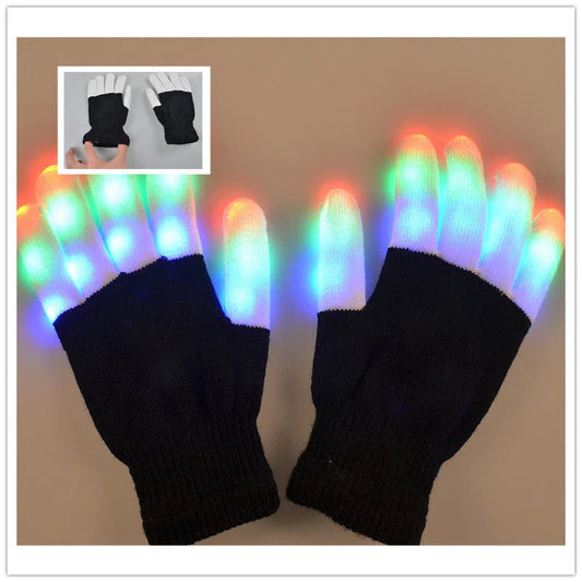 Pair of LED gloves featuring a variety of customizable lighting effects for dance, performance, and nightlife events