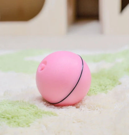 Interactive LED laser cat toy ball with catnip, perfect for keeping your feline friend entertained